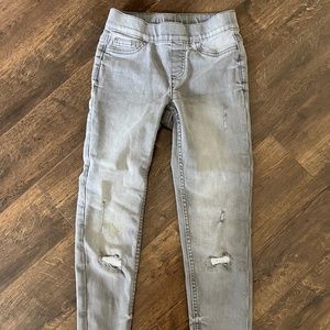 Justice Girls Denim Black/Grey Pull-On Jeggings Size 10 Slim